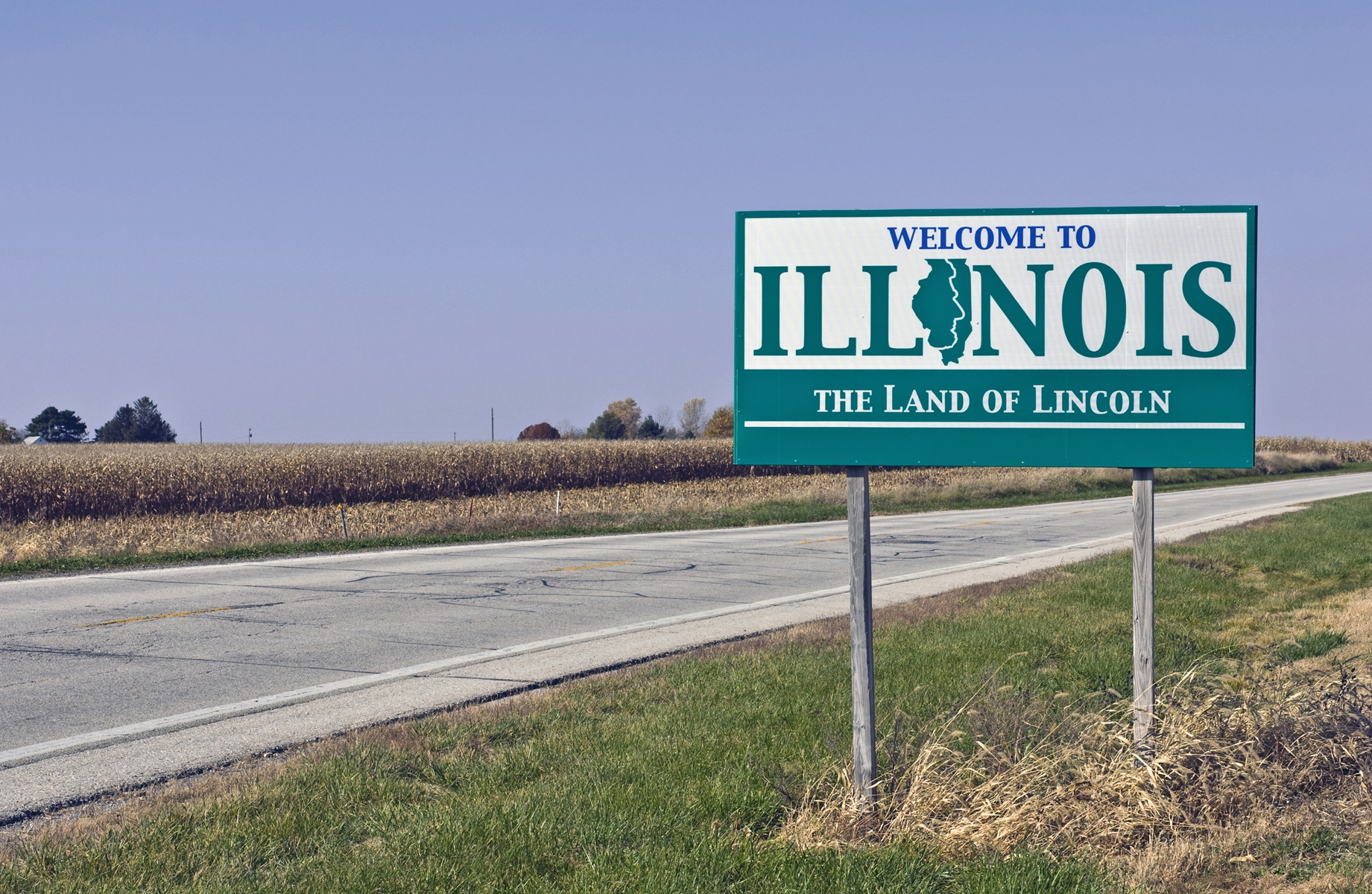 Welcome To Illonois Sign Highway